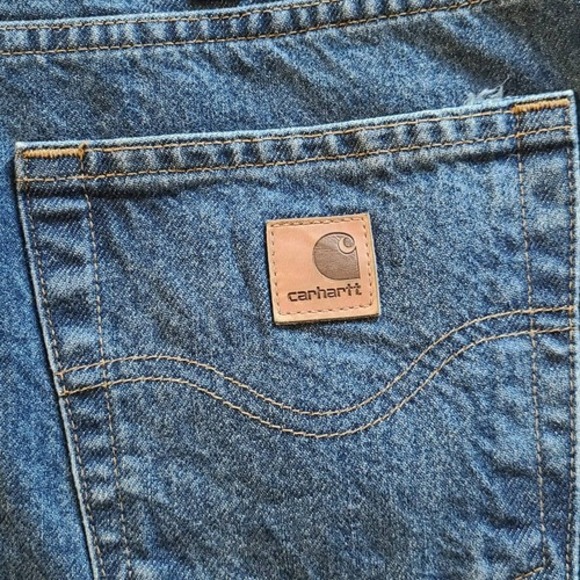 CARHARTT 100% Cotton Relaxed Fit Straight Leg Jeans B460‎ DVB Men's Size 36 - Picture 6 of 10